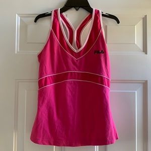 4/$10 Hot pink Fila sports top size medium